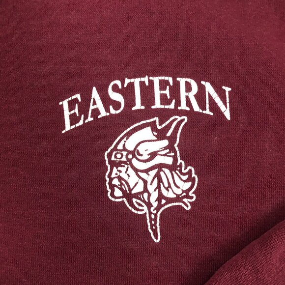 Vintage Jerzees Burgandy Hoodie - Picture 3 of 4